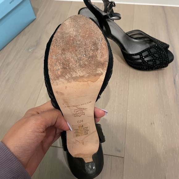 Black sparkly heel size 6 - Picture 4 of 6